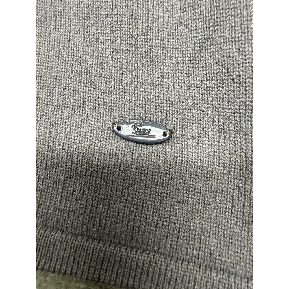 Emilio Pucci Gray Turtleneck Sweater Wool Cashmere Knit Italy Size 10 - Picture 5 of 8